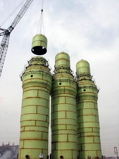 安徽长江钢铁技改项目2高炉系统热风炉封顶